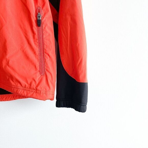 Pearl iZumi Mens Windbreaker Jacket Pullover Long Sleeve Orange Black Medium - Picture 5 of 11